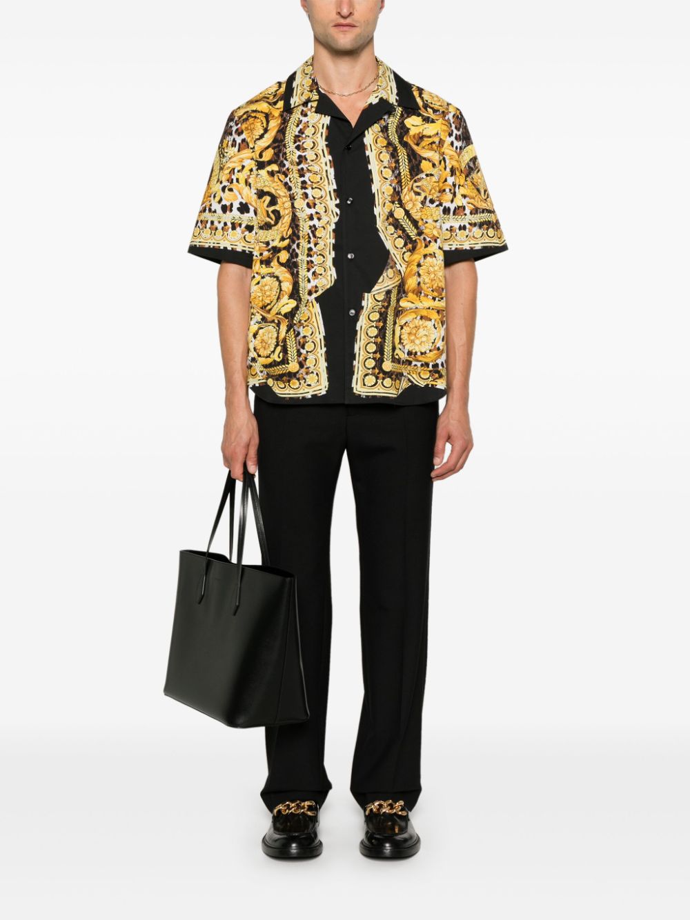 Versace Barroco-print shirt - Zwart