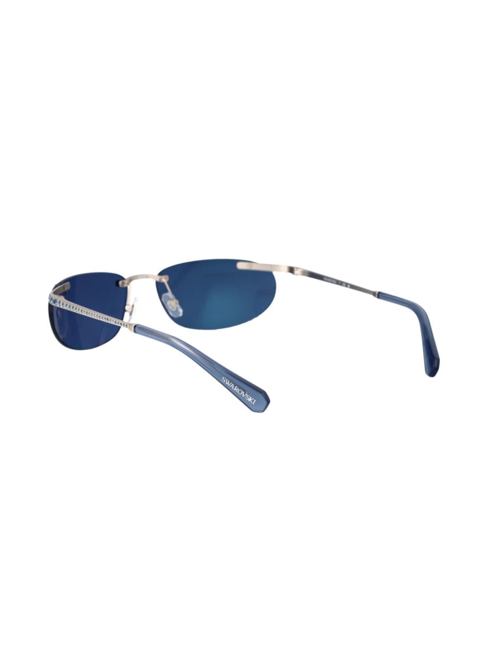 Shop Swarovski Crystal-embellished Sunglasses In Silver