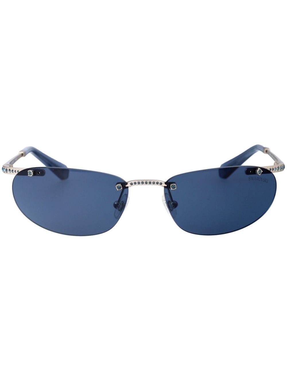 Shop Swarovski Crystal-embellished Sunglasses In Silver