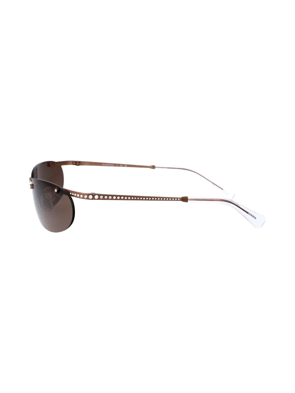 Swarovski Eyewear Zonnebril verfraaid met kristallen Bruin