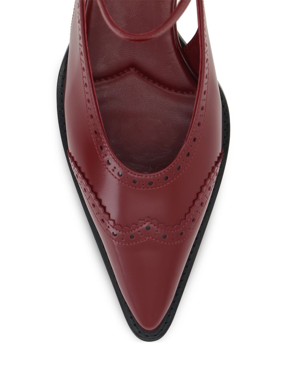 Miu 35 mm slingback brogue pumps Rood