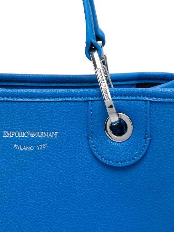 Emporio Armani ロゴ ハンドバッグ | ブルー | FARFETCH JP
