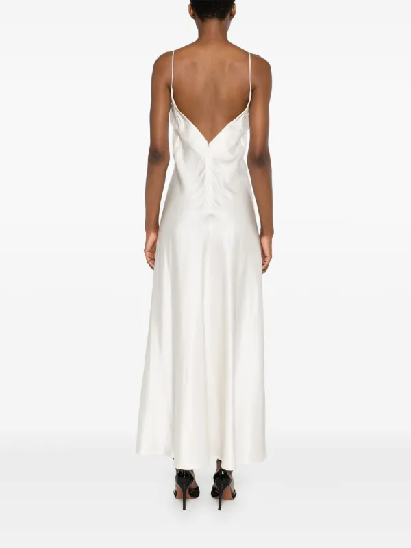 Jil Sander ビスコースサテンドレス Jil Sander サテン ドレス | ホワイト | FARFETCH JP