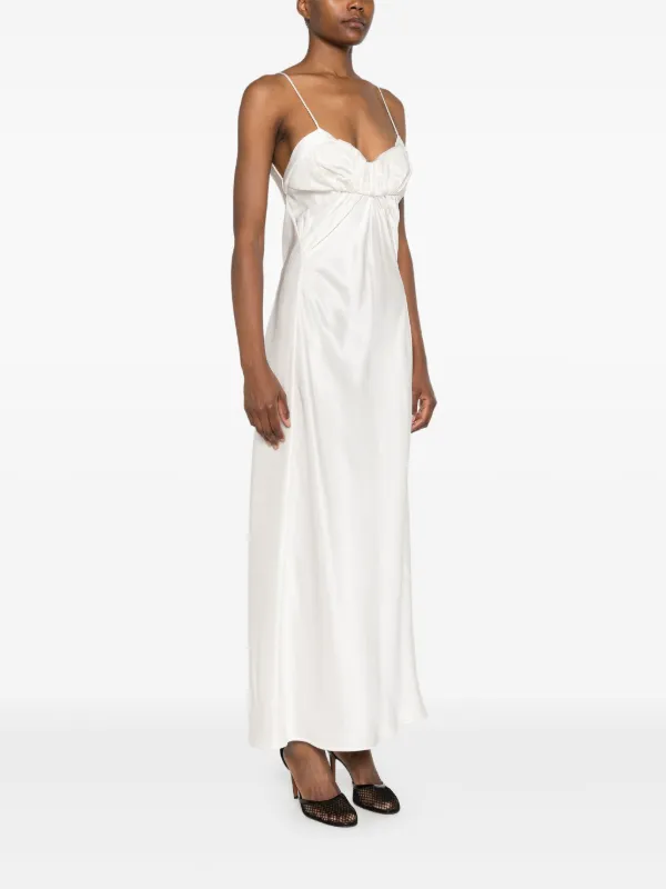 Jil Sander ビスコースサテンドレス Jil Sander サテン ドレス | ホワイト | FARFETCH JP