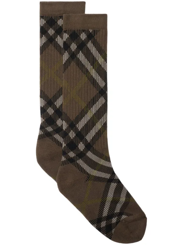 Burberry check print Socks Brown FARFETCH IE