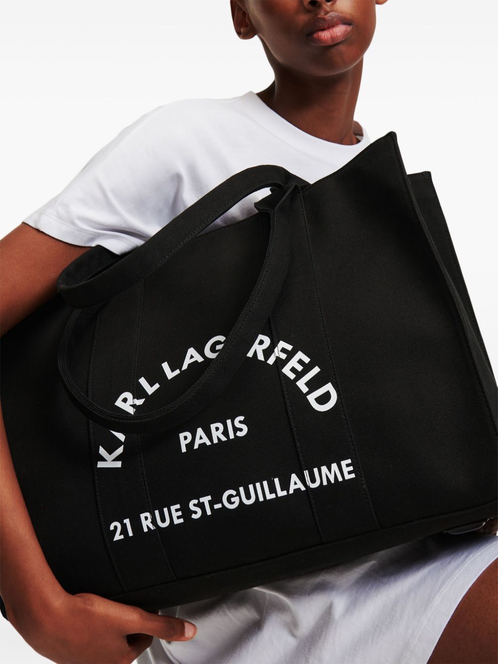 Karl Lagerfeld Grote Rue St-Guillaume shopper - Zwart