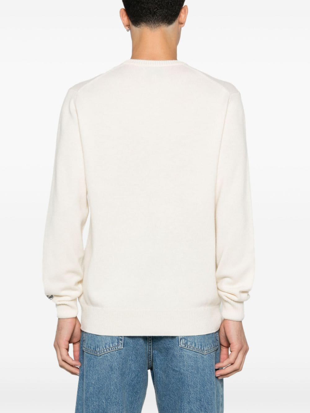 Shop Mc2 Saint Barth X St. Moritz Heron C Sweater In White