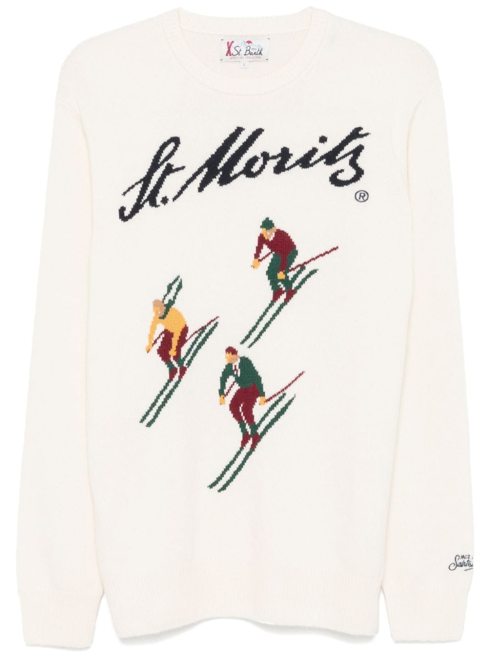 Shop Mc2 Saint Barth X St. Moritz Heron C Sweater In White