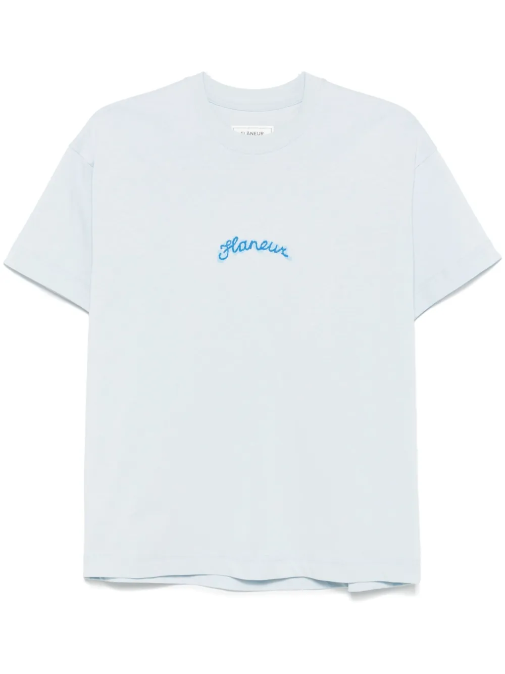 FLÂNEUR Signature Marker T-shirt Blauw