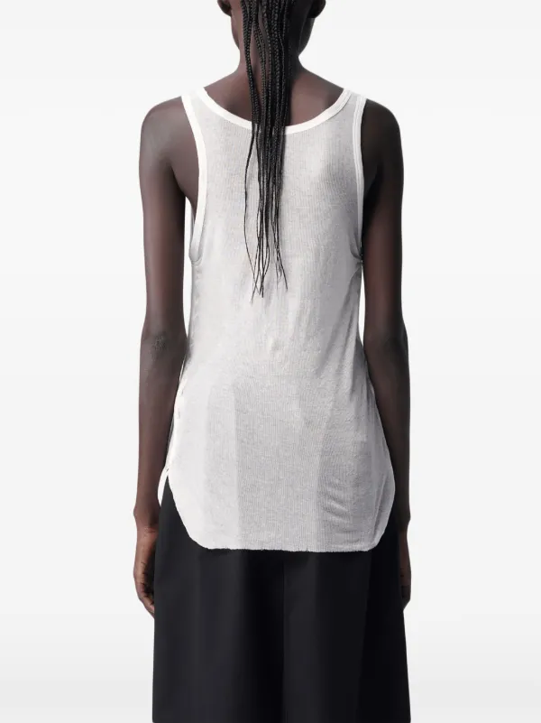大人気！！　Ann Demeulemeester タンクトップ　ホワイト Ann Demeulemeester Mara Tank Top | White | FARFETCH BH