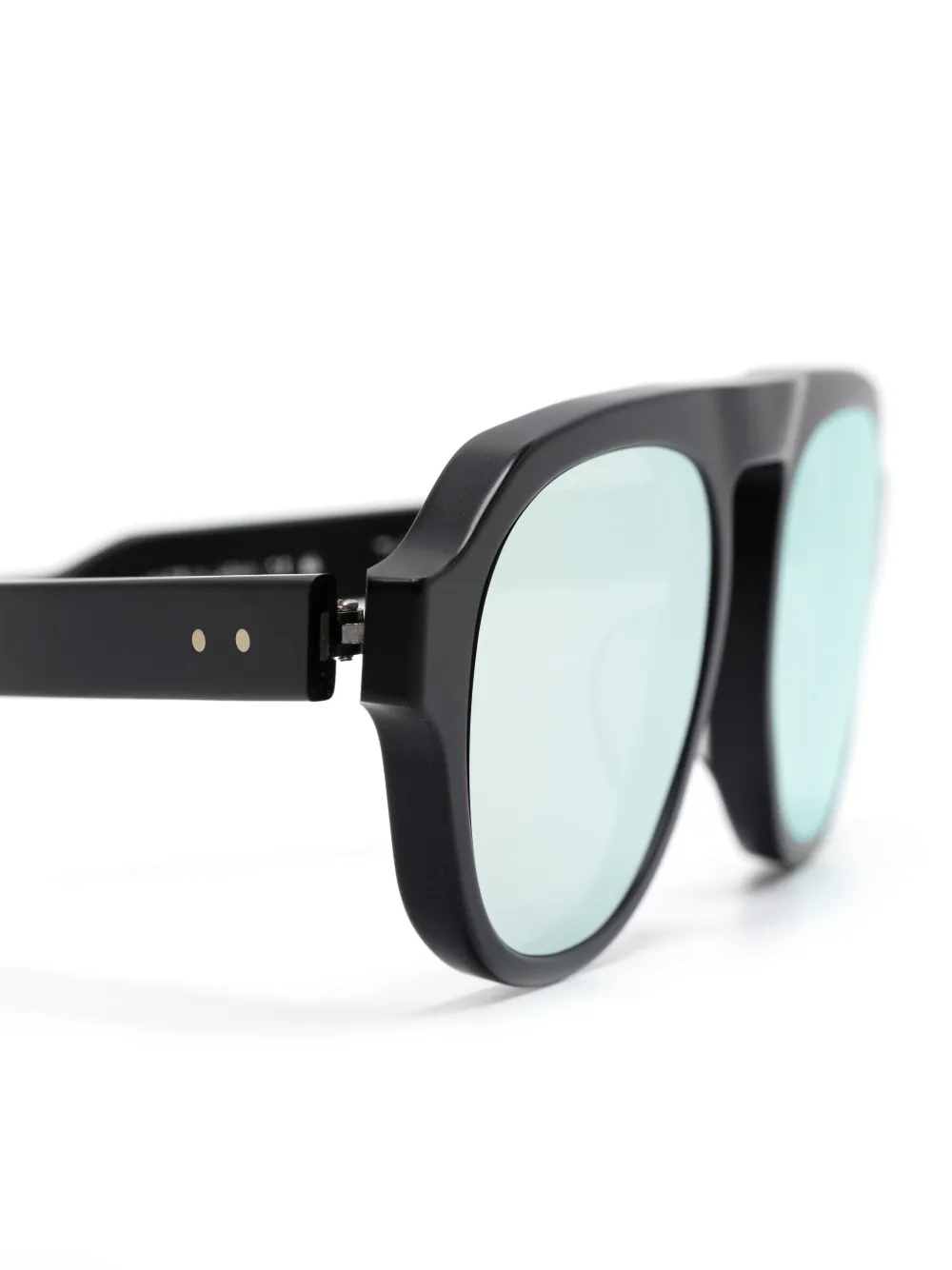 Thom Browne Eyewear Zonnebril met ovalen montuur Zwart