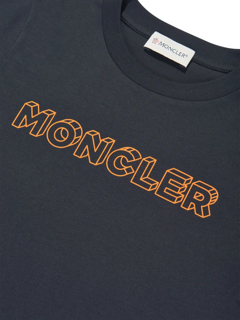 Moncler Enfant T-shirt met print Blauw