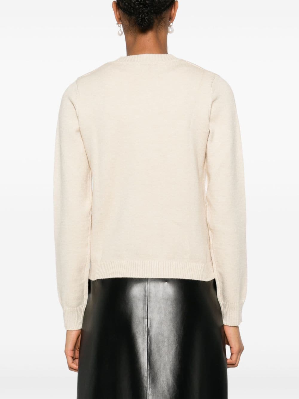 Shop Seventy Sequin-embellished Sweater In Neutrals