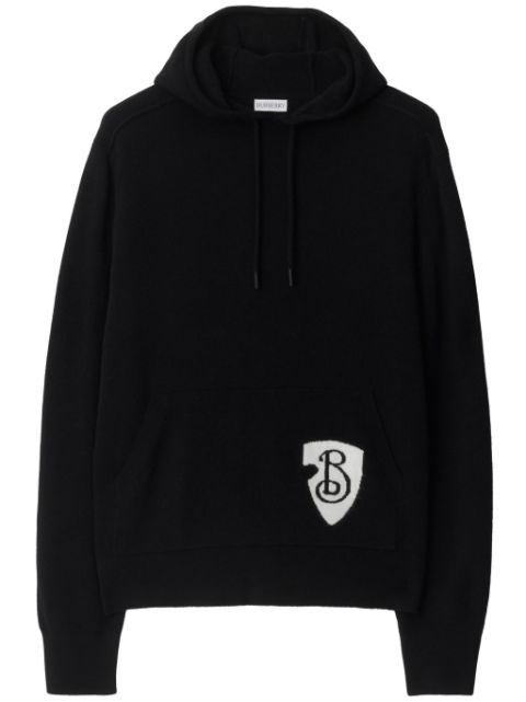 Burberry B Shield wool hoodie Men