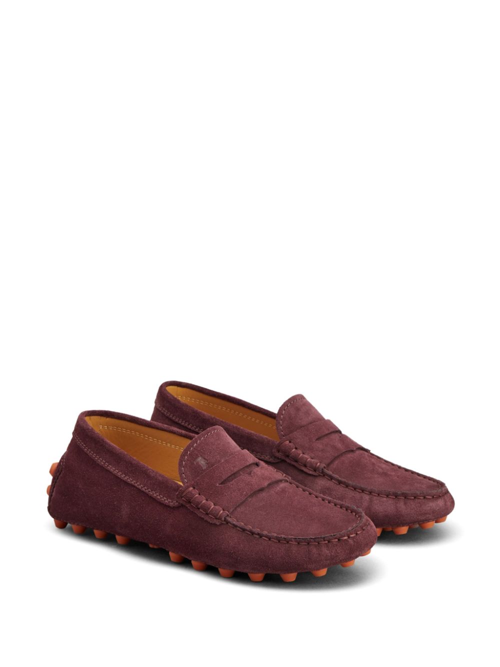 Tod's leather loafers Red