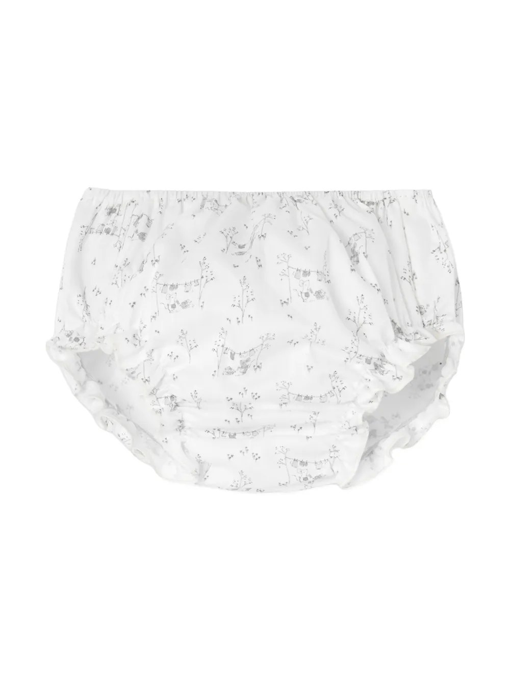 Paz Rodriguez Baby Girls Cotton Dress With Bloomers In White