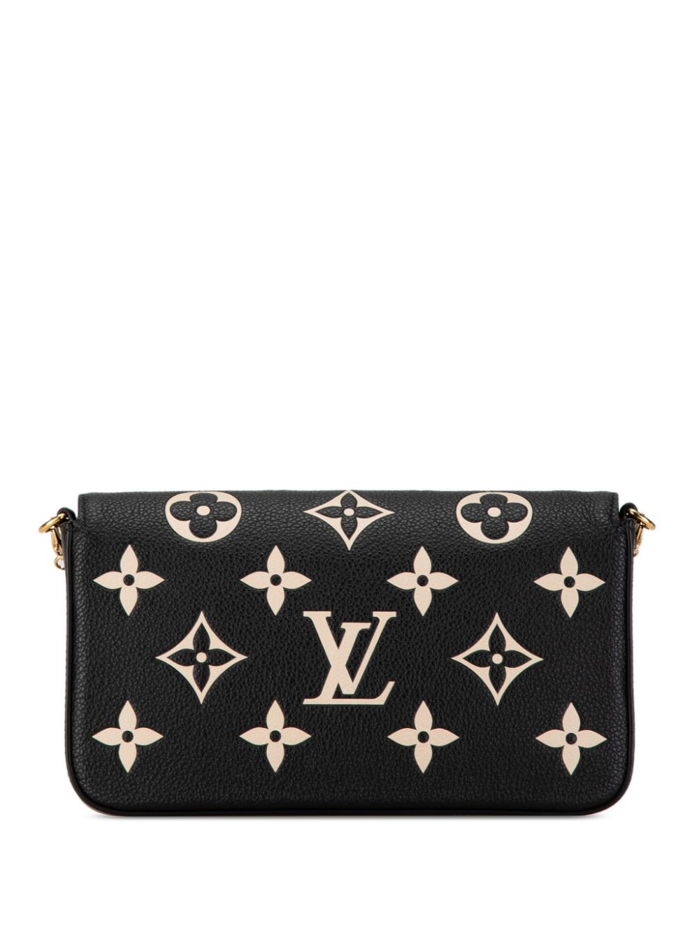 Louis Vuitton Pre-Owned 2021-2023 tweekleurige Pochette Felicie crossbodytas met monogram-print - Zwart