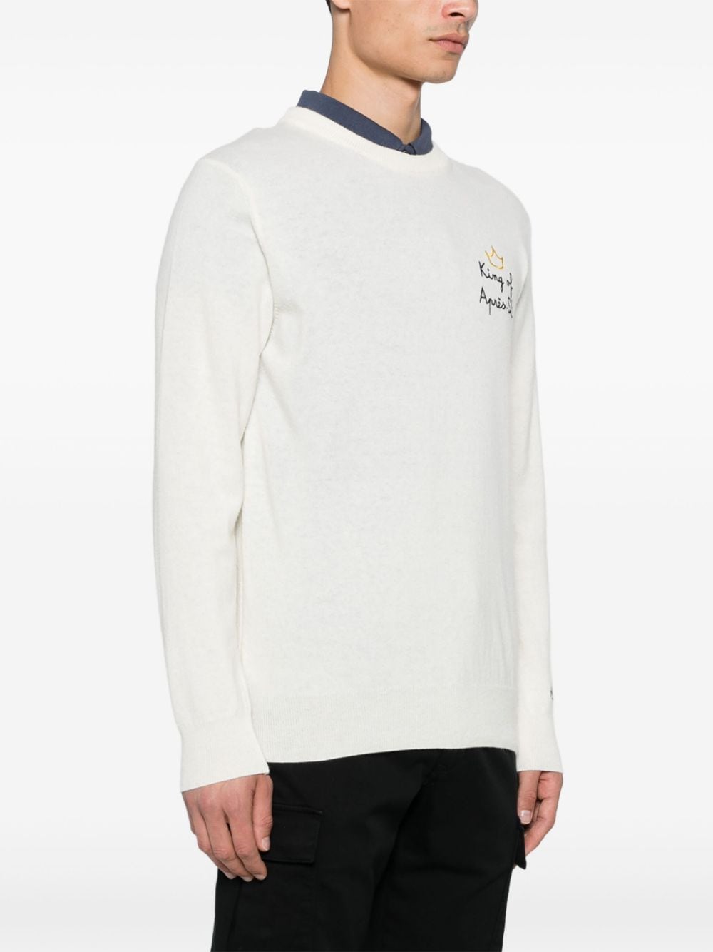 Shop Mc2 Saint Barth Heron Sweater In White