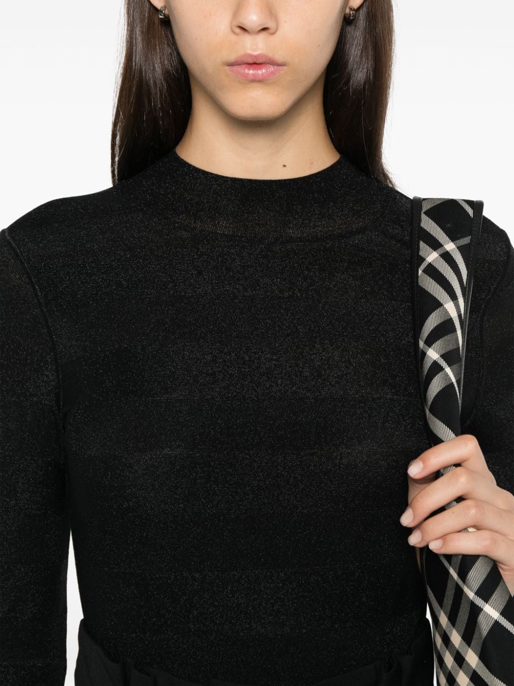 Shop Emporio Armani Mock-neck Sweater In Black