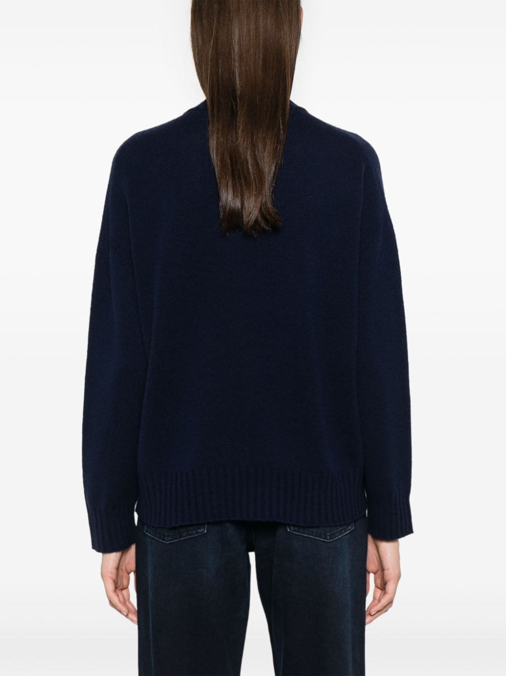 Shop Emporio Armani Virgin Wool V-neck Sweater In Blue