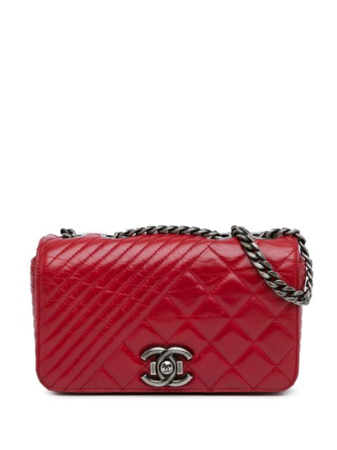 CHANEL 2014-2015 Small Glazed Calfskin Coco Boy Flap shoulder bag Women