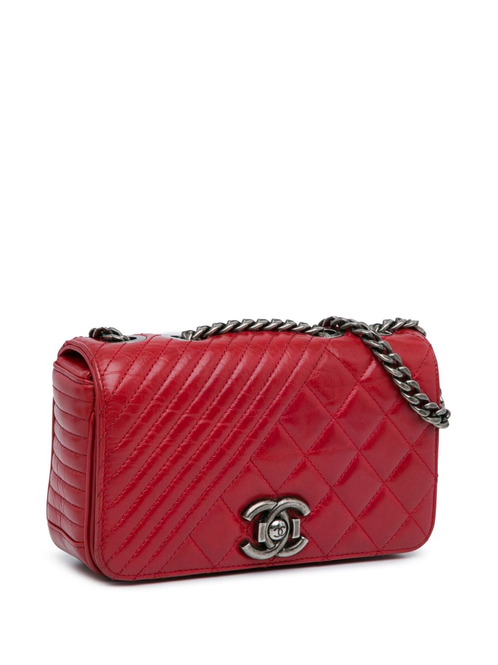 CHANEL 2014-2015 Small Glazed Calfskin Coco Boy Flap shoulder bag Women