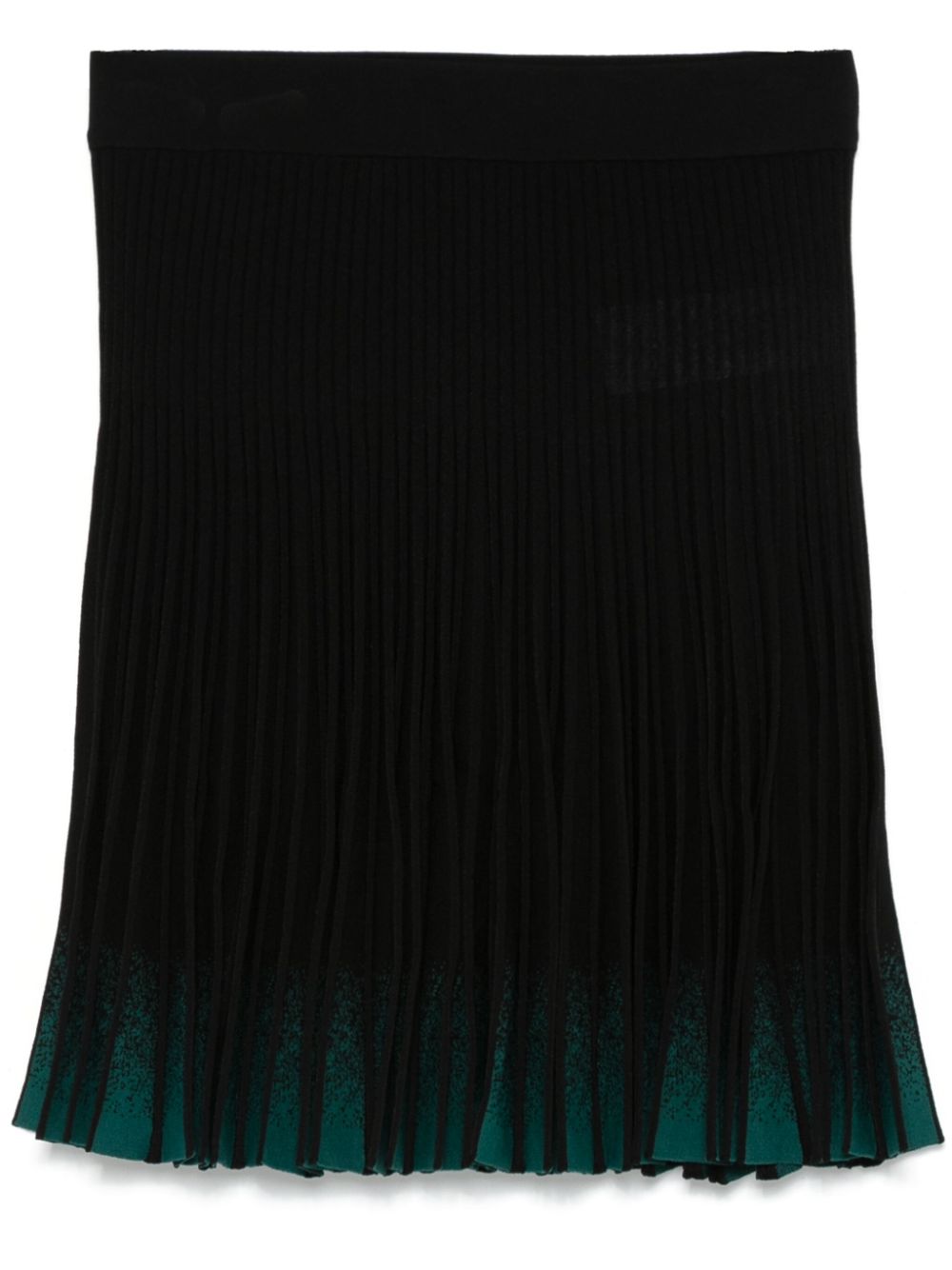 Shop Emporio Armani Pleated Mini Skirt In Black