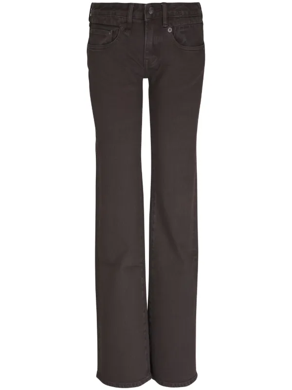 【R13】ボーイフレア R13 Boy Flare Leather Pant in Black | FWRD