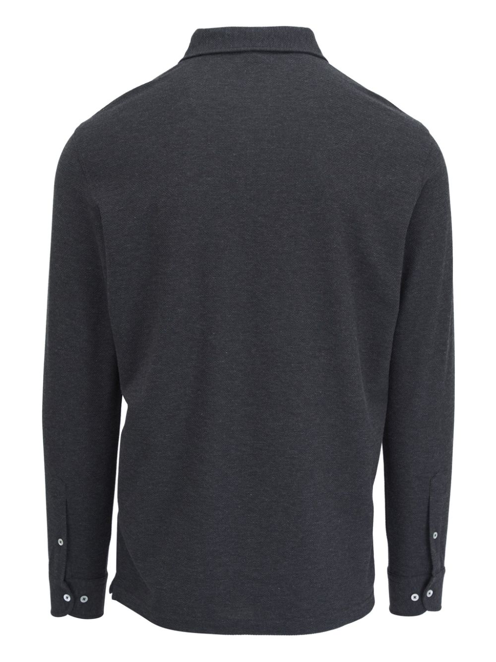 Shop Peter Millar Polo-collar Sweatshirt In Grey