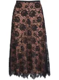Michael Michael Kors Dance crushed floral lace skirt - Black