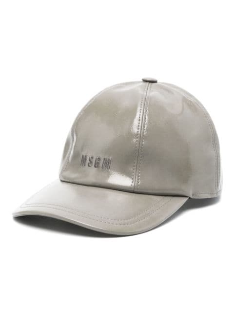 MSGM casquette à effet verni