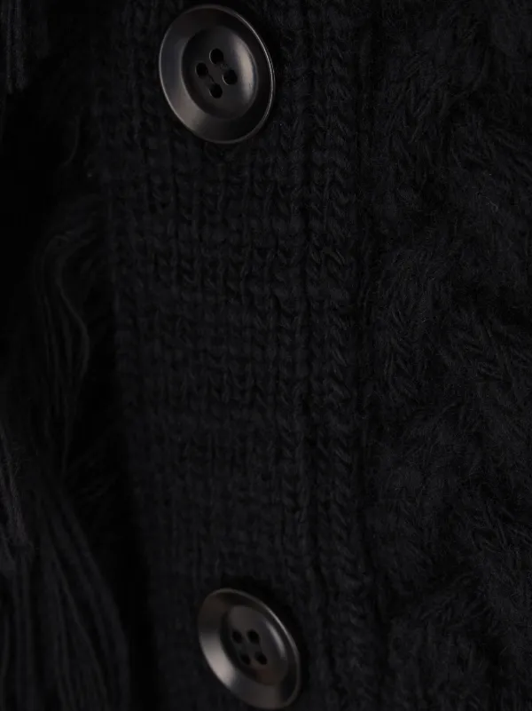 Y's cable-knit Cardigan | Black | FARFETCH