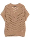 Peserico open-knit top - Brown