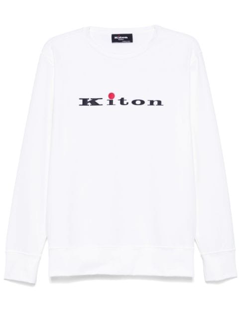 Kiton rubberised-logo sweatshirt