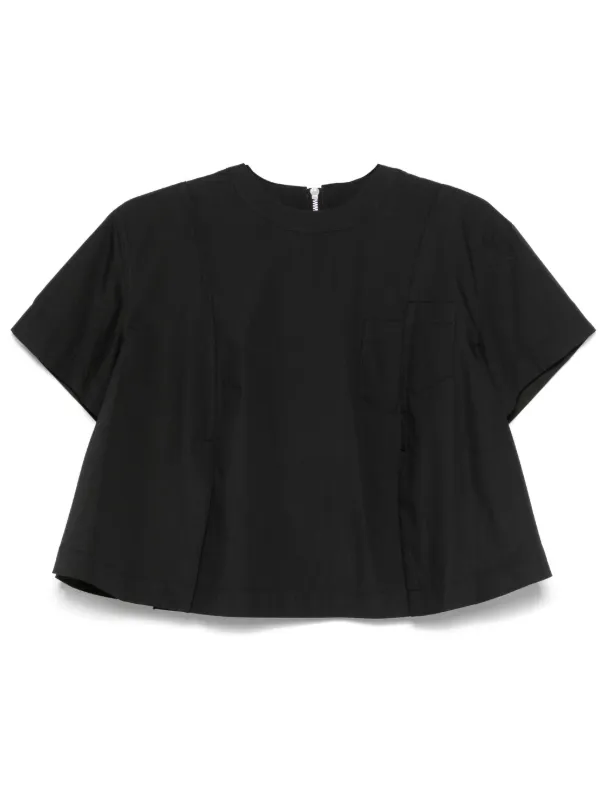 Sacai プリーツ シャツ | ブラック | FARFETCH JP