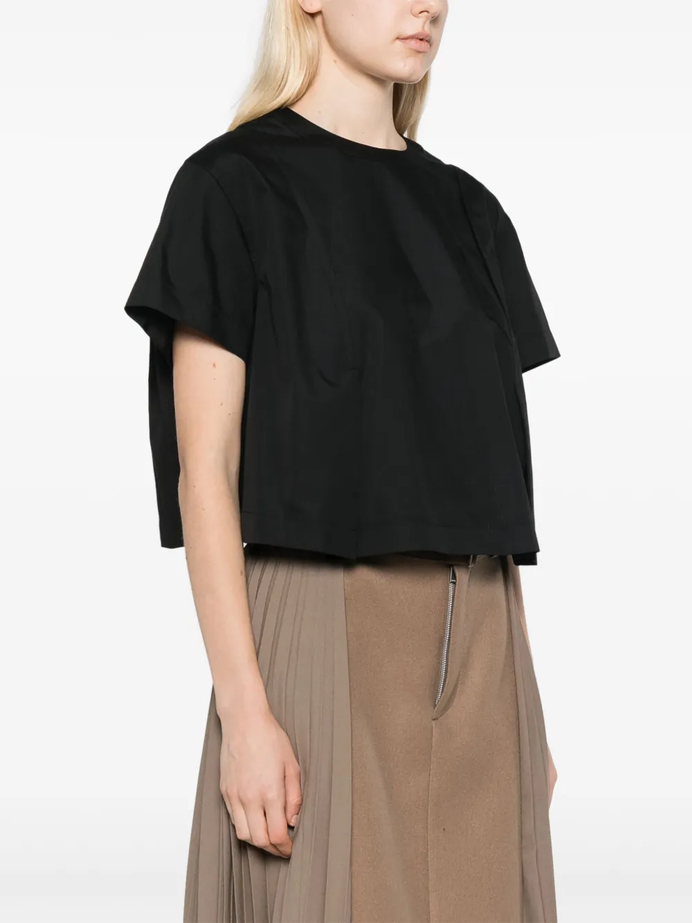sacai Geplooide Blouse Zwart