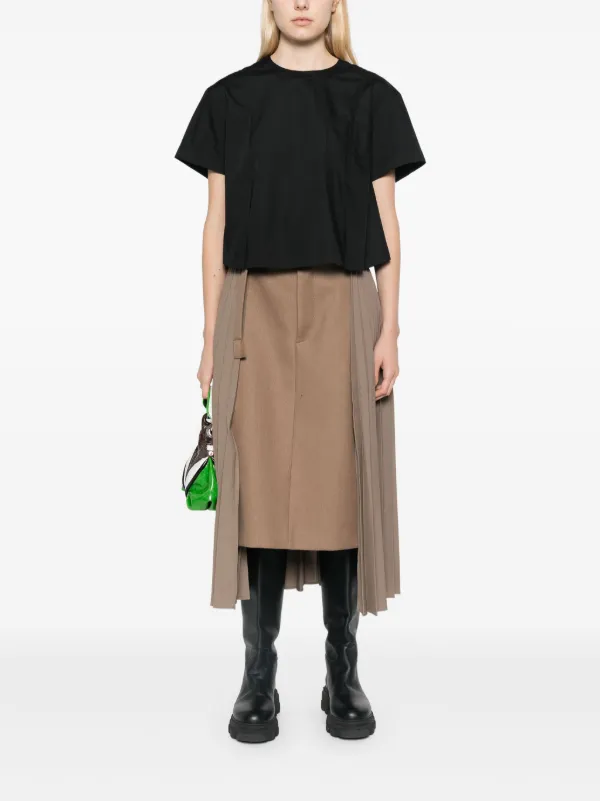 Sacai プリーツ シャツ | ブラック | FARFETCH JP