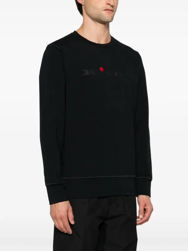 希少【Kiton】ロゴ入り スウェットシャツ Kiton ロゴ スウェットシャツ | ブラック | FARFETCH JP