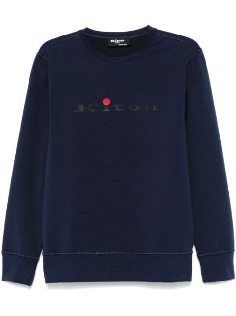 Kiton rubberised-logo sweatshirt