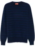 Missoni zigzag-woven crew-neck sweater - Blue