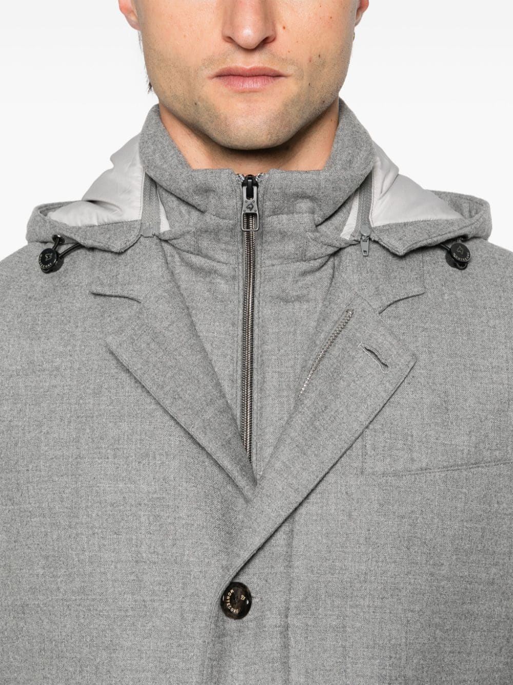 Shop Montecore Padded Coat In Grey