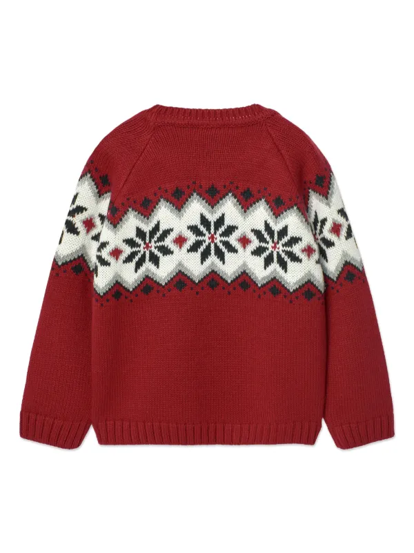 Paz Rodriguez Suéter De Tejido Fair Isle Rojo FARFETCH MX