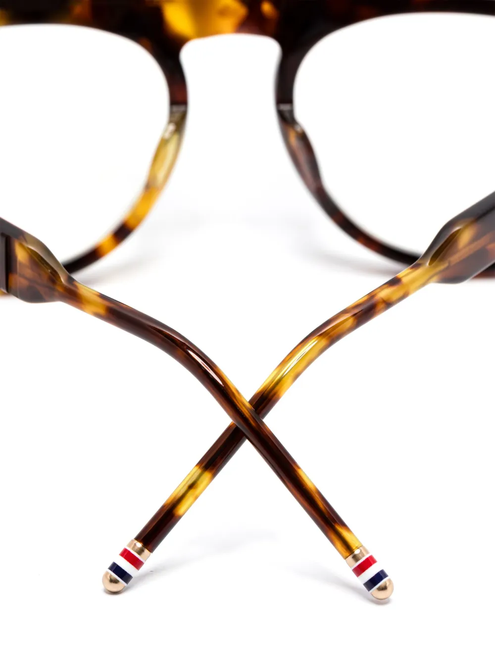 Thom Browne Navigator-frame Glasses In Brown