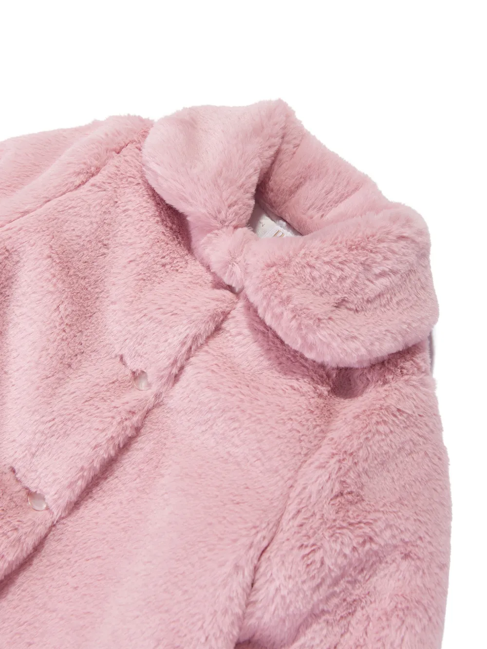 Paz Rodriguez Faux-shearling Single-breasted Coat In 粉色