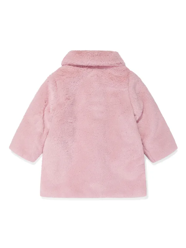 Paz Rodriguez faux-shearling single-breasted Coat Pink FARFETCH IN