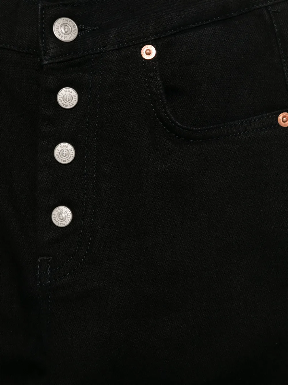 MM6 Maison Margiela Kids Jeans met geborduurd logo Zwart
