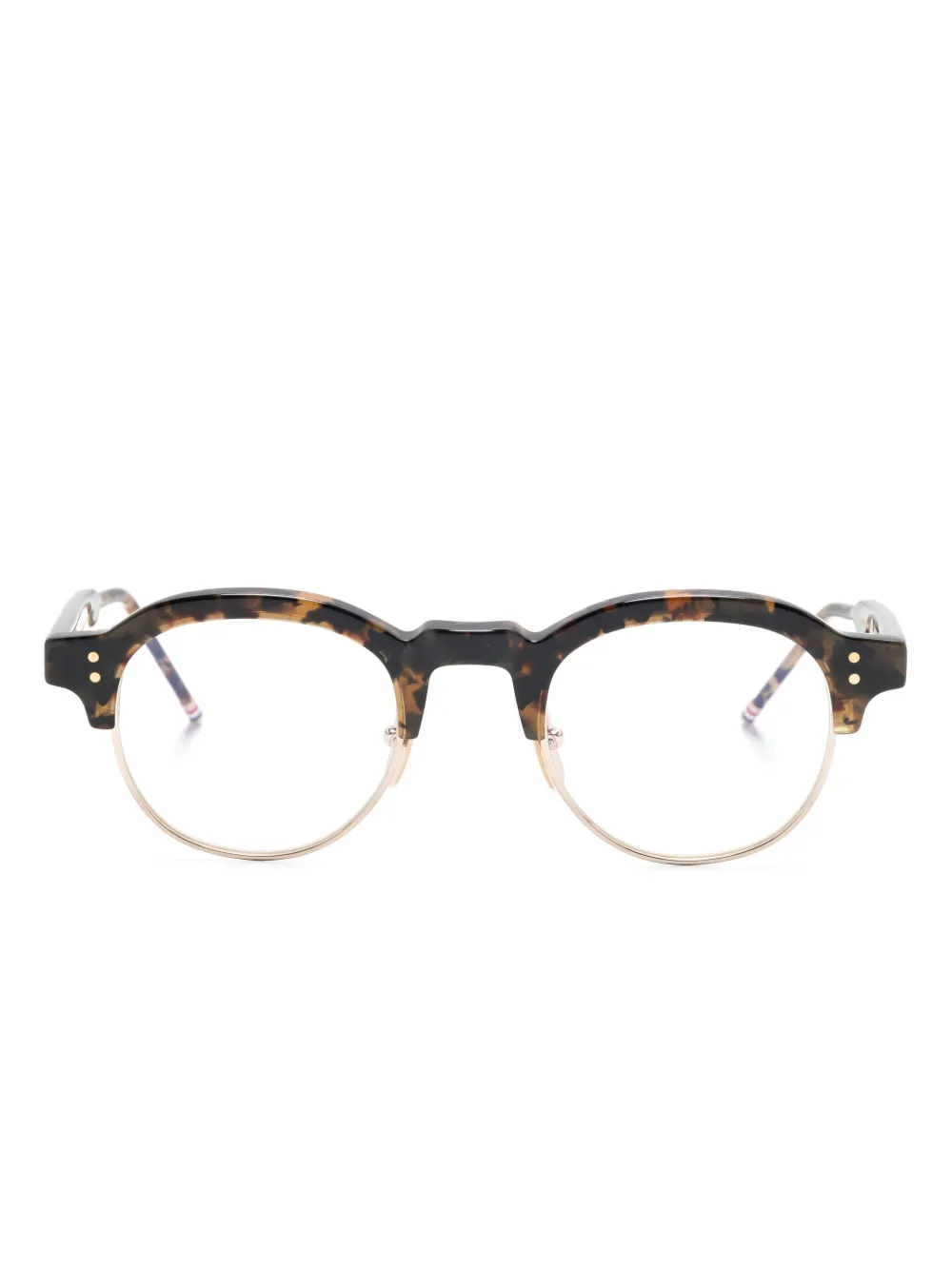 Thom Browne Eyewear round-frame glasses - 205 HAVANA Thom Browne Eyewear round-frame glasses - 205 HAVANA