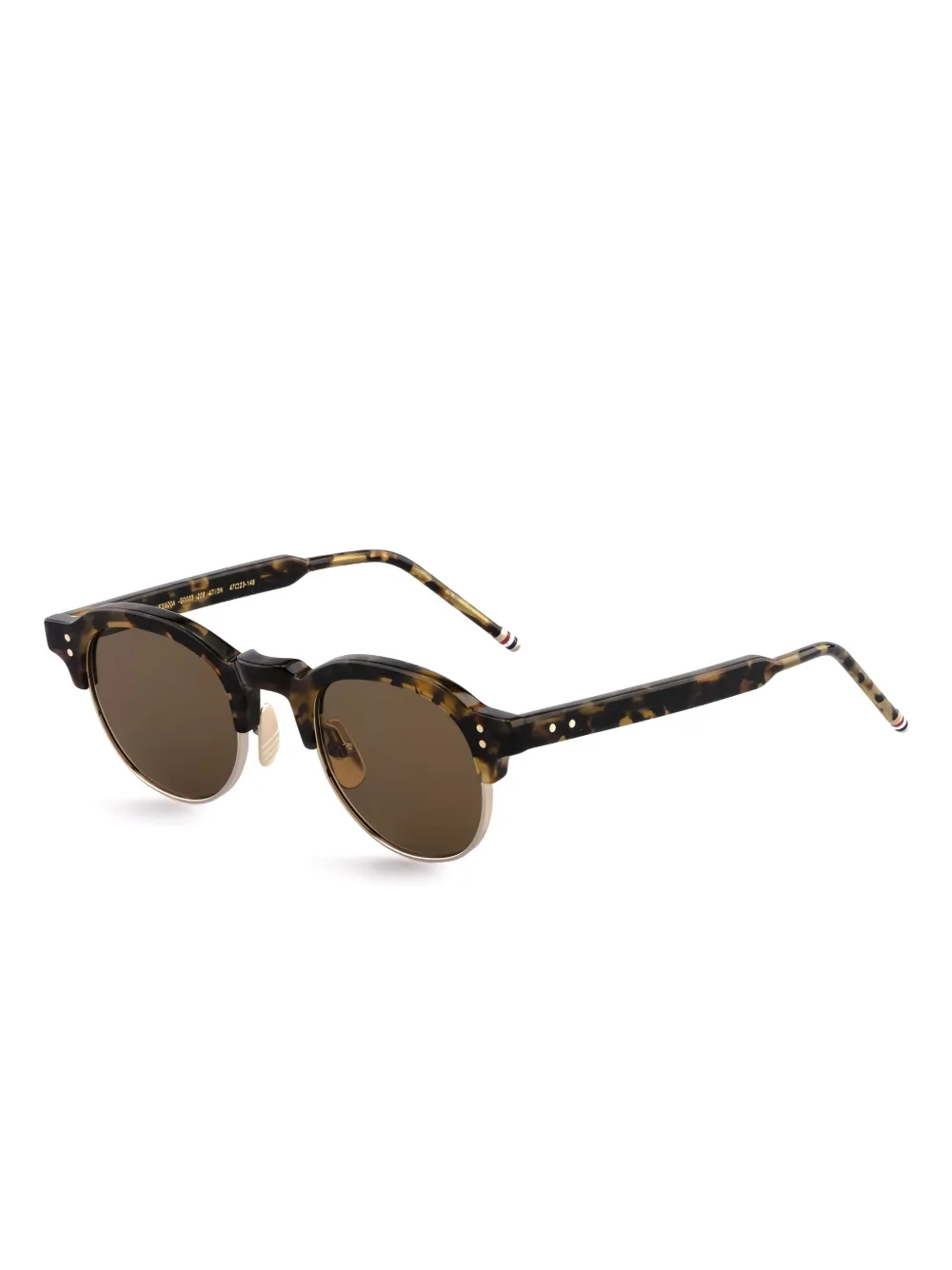 Thom Browne Eyewear Bril met rond montuur Bruin
