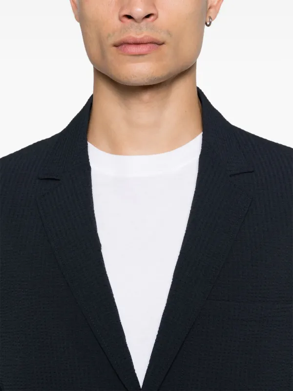 Emporio Armani Blazer a Simple Boutonnage Bleu FARFETCH FR
