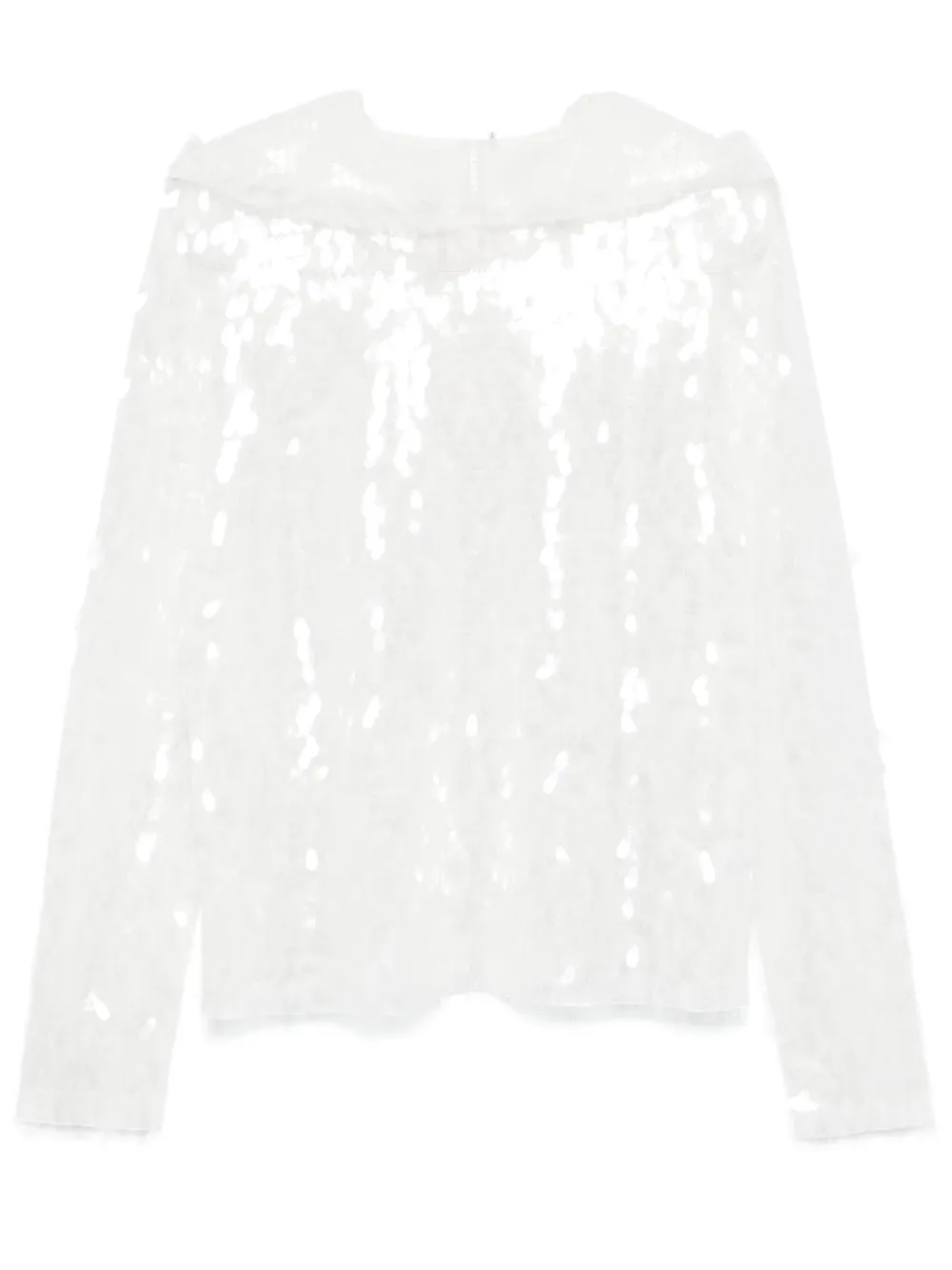 Norma Kamali Hoodie Con Detalles De Lentejuelas Blanco FARFETCH MX